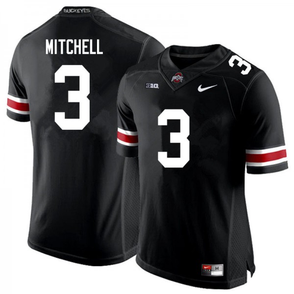 Ohio State Buckeyes #3 Teradja Mitchell Men Football Jersey Black OSU69692